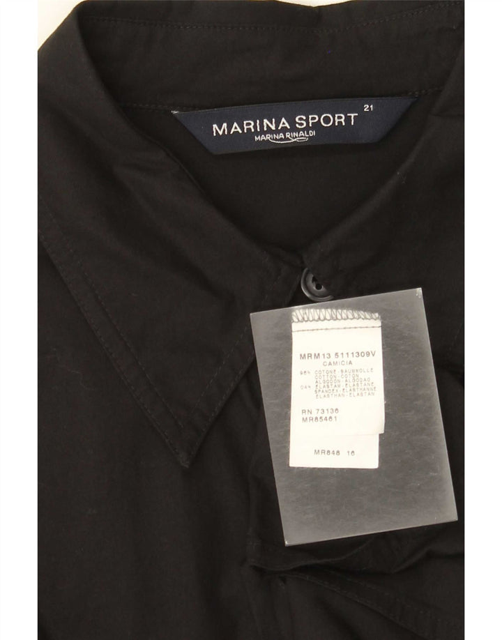 Marina Rinaldi Camisa Mujer Talla 21 Mediana Negro Algodón