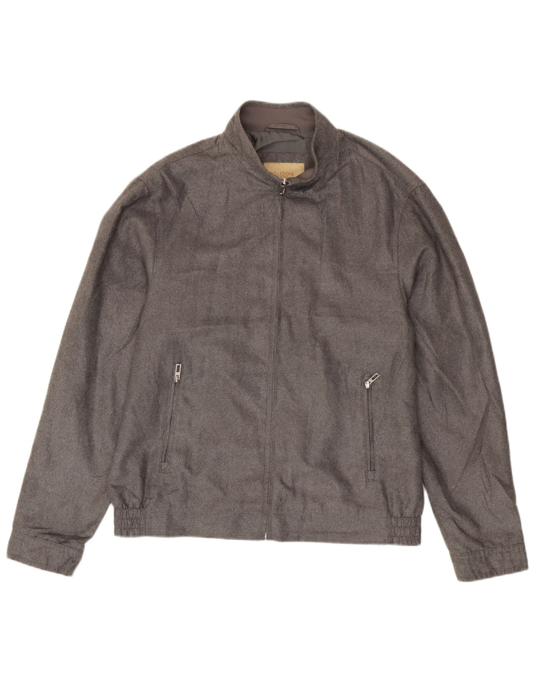 Marks & Spencer Chaqueta Bomber para Hombre UK 38 Mediana Plata Poliéster