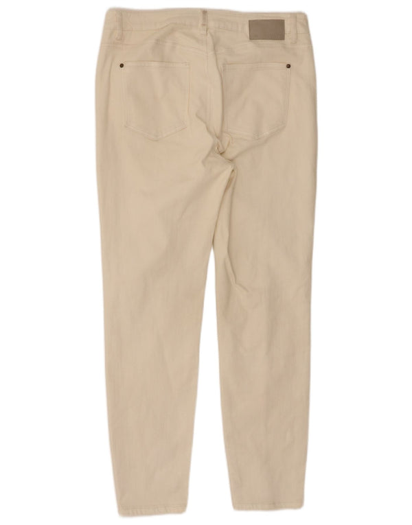 Desigual Pantalones casuales ajustados de cintura alta para mujer EU 44 XL W32 L27 Blanco