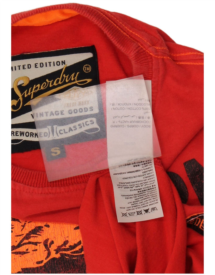 Superdry Camiseta Gráfica Para Hombre Top Pequeño De Algodón Rojo