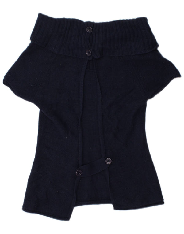 Topshop Cárdigan de Manga Corta para Mujer UK 6 XS Azul Marino Acrílico