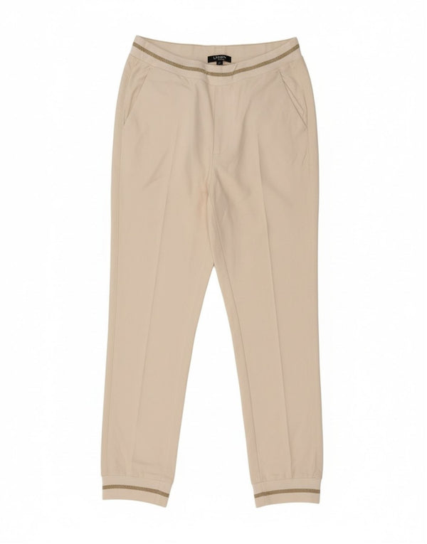 Liu Jo Pantalones de Chándal para Mujer Joggers UK 8 Small White Cotton