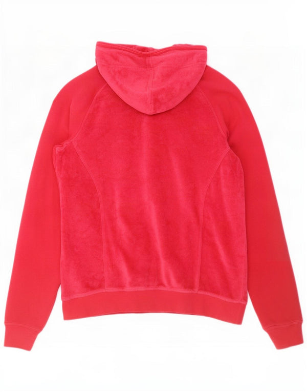 Champion Heritage Fit Velour Zip Sudadera con capucha para mujer Reino Unido 46 Grande Rojo
