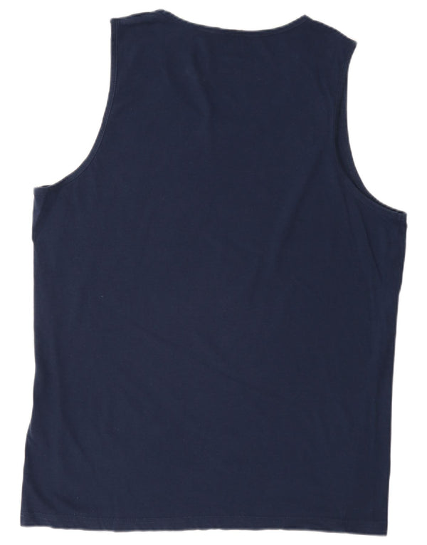 Carrera Chaleco para hombre Top Grande Azul Marino Algodón