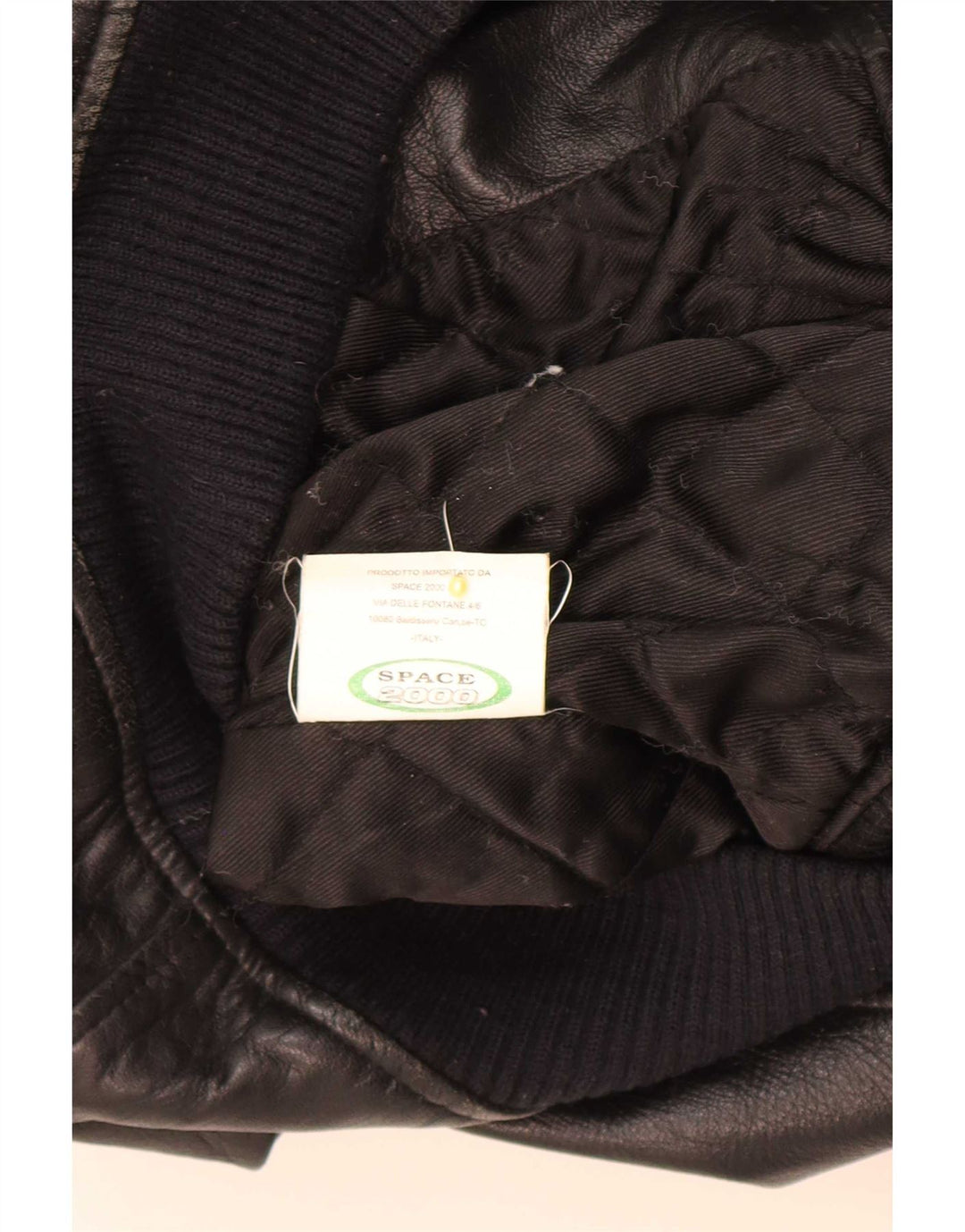 Vintage hombres chaqueta de cuero Reino Unido 38 medio negro