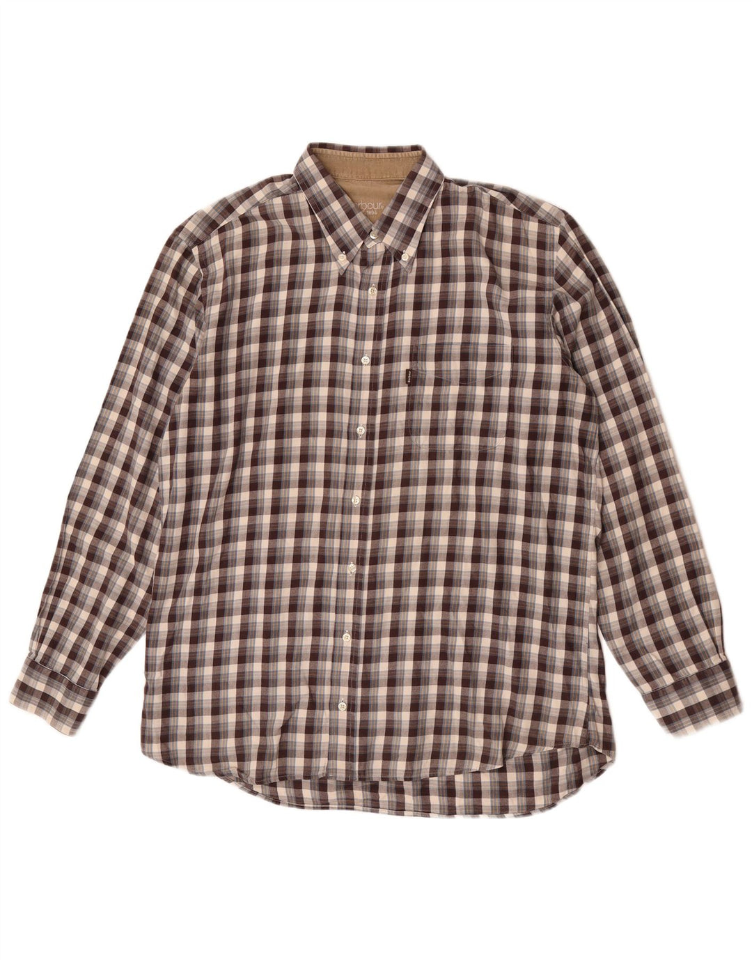Camisa De Franela Barbour Para Hombre Algodón A Cuadros Marrón Grande