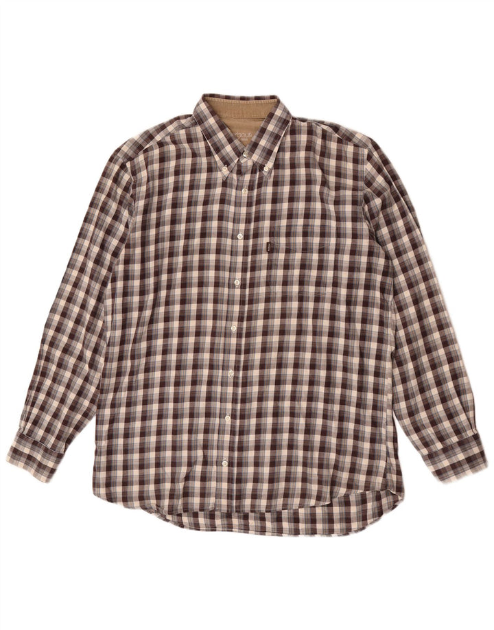 Camisa De Franela Barbour Para Hombre Algodón A Cuadros Marrón Grande