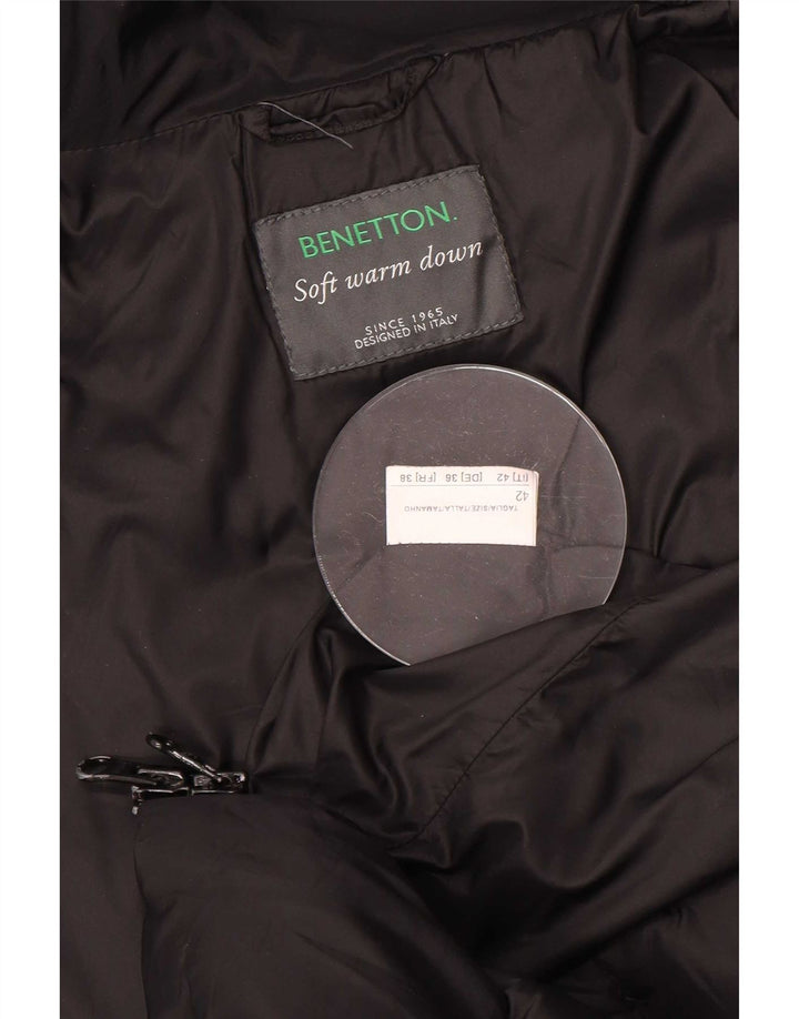 Chaqueta acolchada con capucha Benetton Mujer IT 42 Medium Black