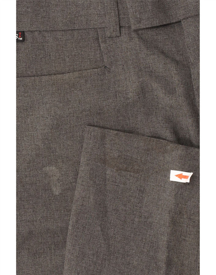 Guess Pantalón de traje recto para hombre W32 L30 Poliéster gris