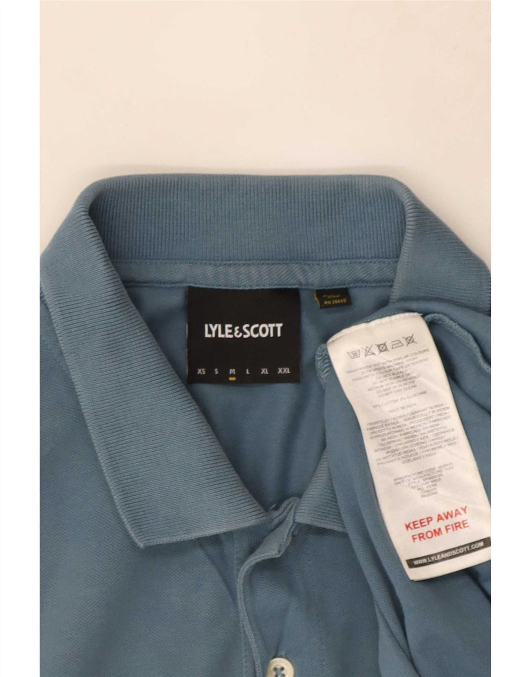 Lyle & Scott Polo Hombre Algodón Azul Medio