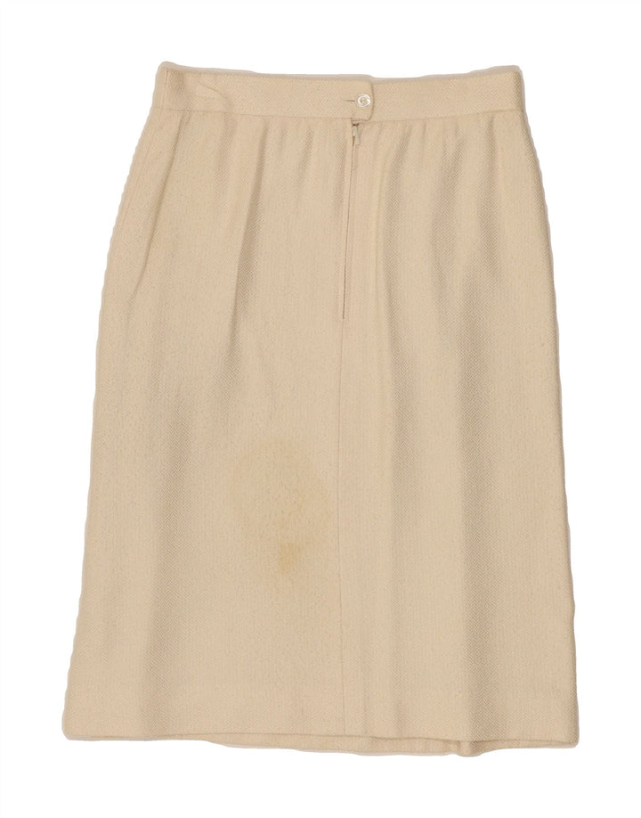 VINTAGE Womens A-Line Skirt EU 38 Medium W26  Beige Vintage Vintage and Second-Hand Vintage from Messina Hembry 