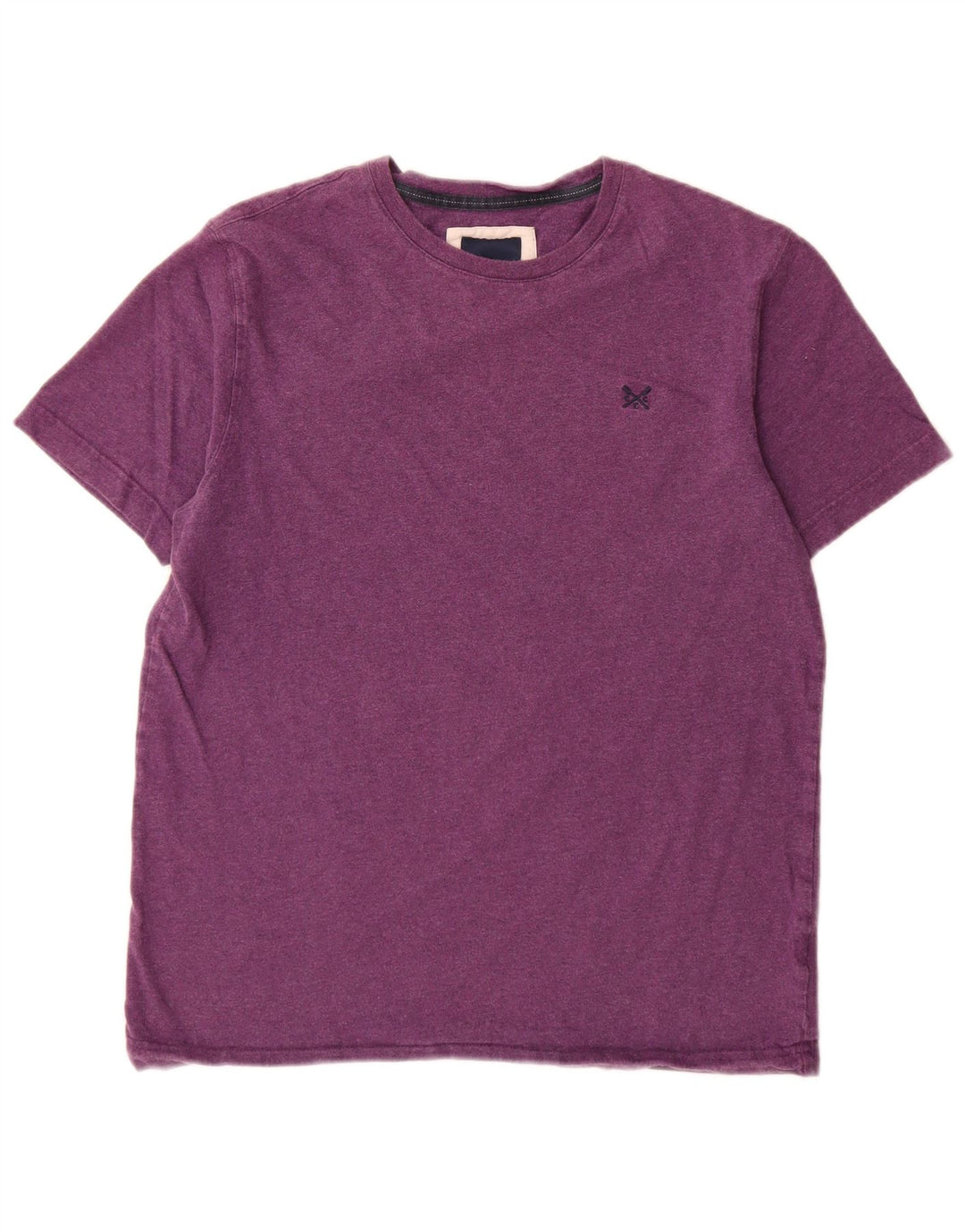 Crew Clothing Camiseta para hombre Top Medio Algodón Púrpura