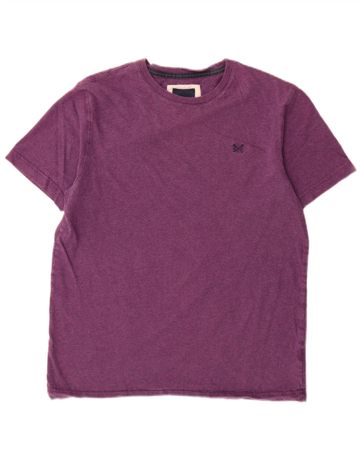 Crew Clothing Camiseta para hombre Top Medio Algodón Púrpura
