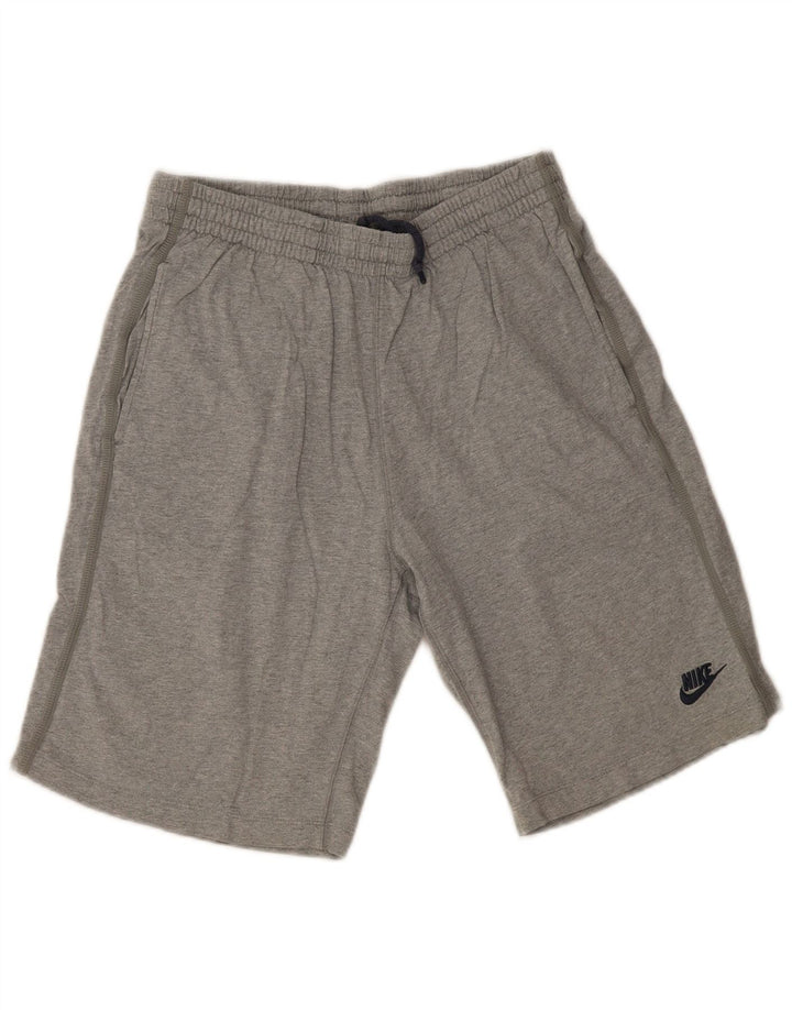 Pantalones cortos deportivos Nike para hombre de algodón gris medio
