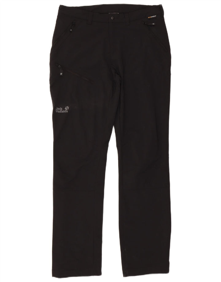 Jack Wolfskin Pantalón Cargo Recto Mujer Mediano W30 L33 Poliéster Negro