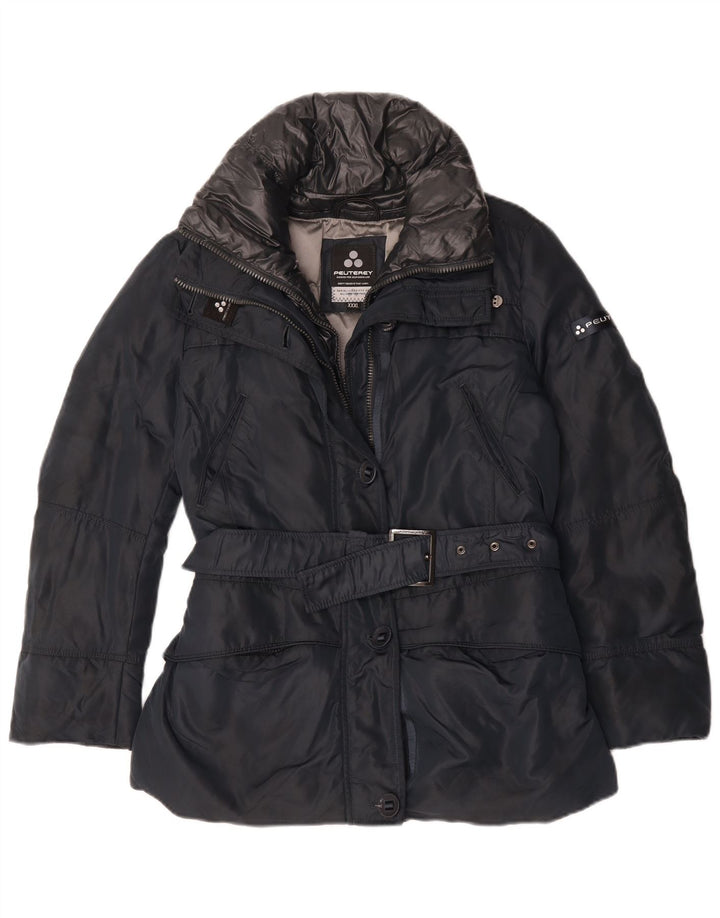 PEUTEREY Chaqueta Acolchada Mujer UK 22 3XL Azul Marino Polietileno