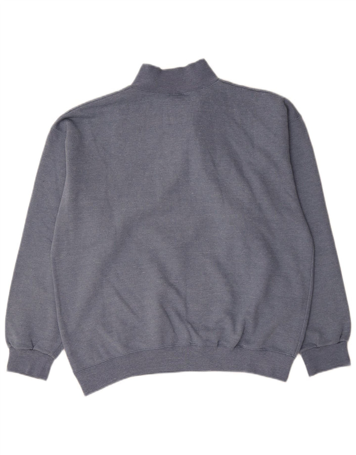 Champion Sudadera Con Cremallera Y Cuello Para Hombre Jersey Grande De Algodón Azul