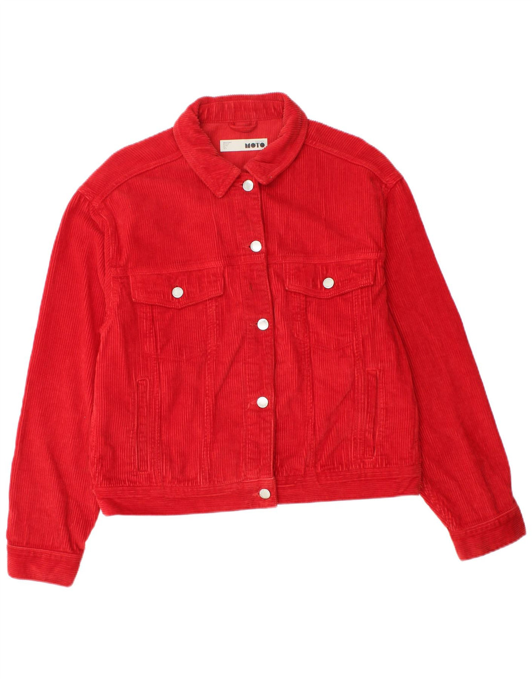 Topshop Chaqueta de pana extragrande para mujer UK 10 Small Red Cotton