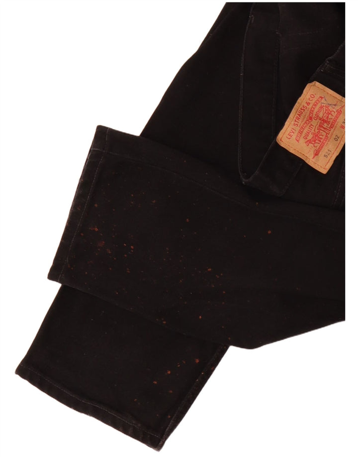 Levi's Vaqueros rectos 521 para hombre W30 L32 Algodón negro