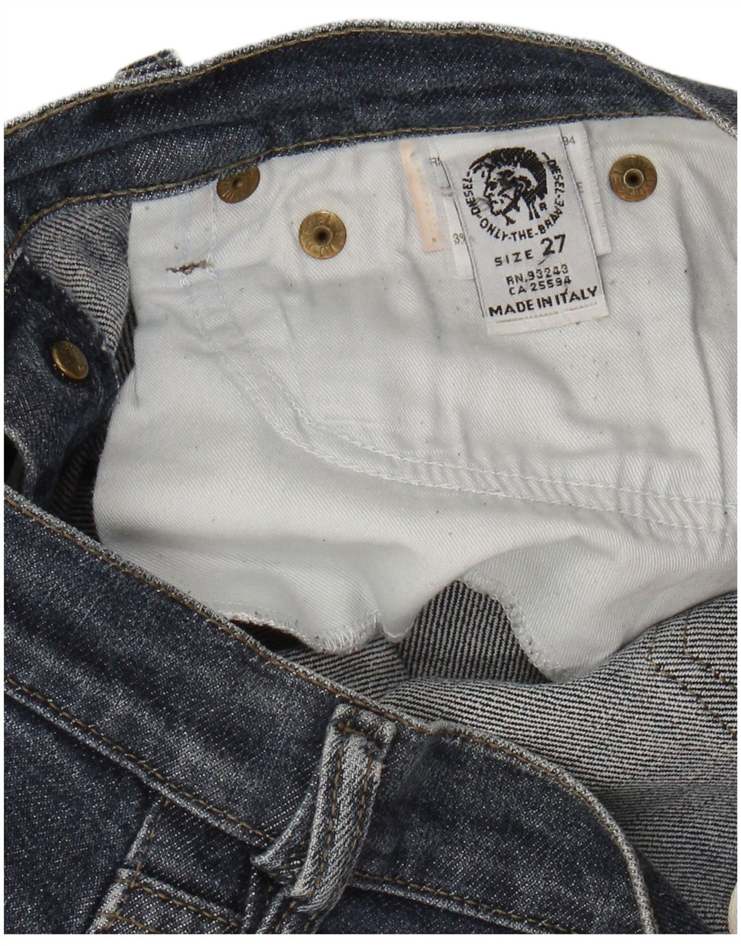 DIESEL Vaqueros Rectos Mujer W27 L30 Azul Marino Algodón