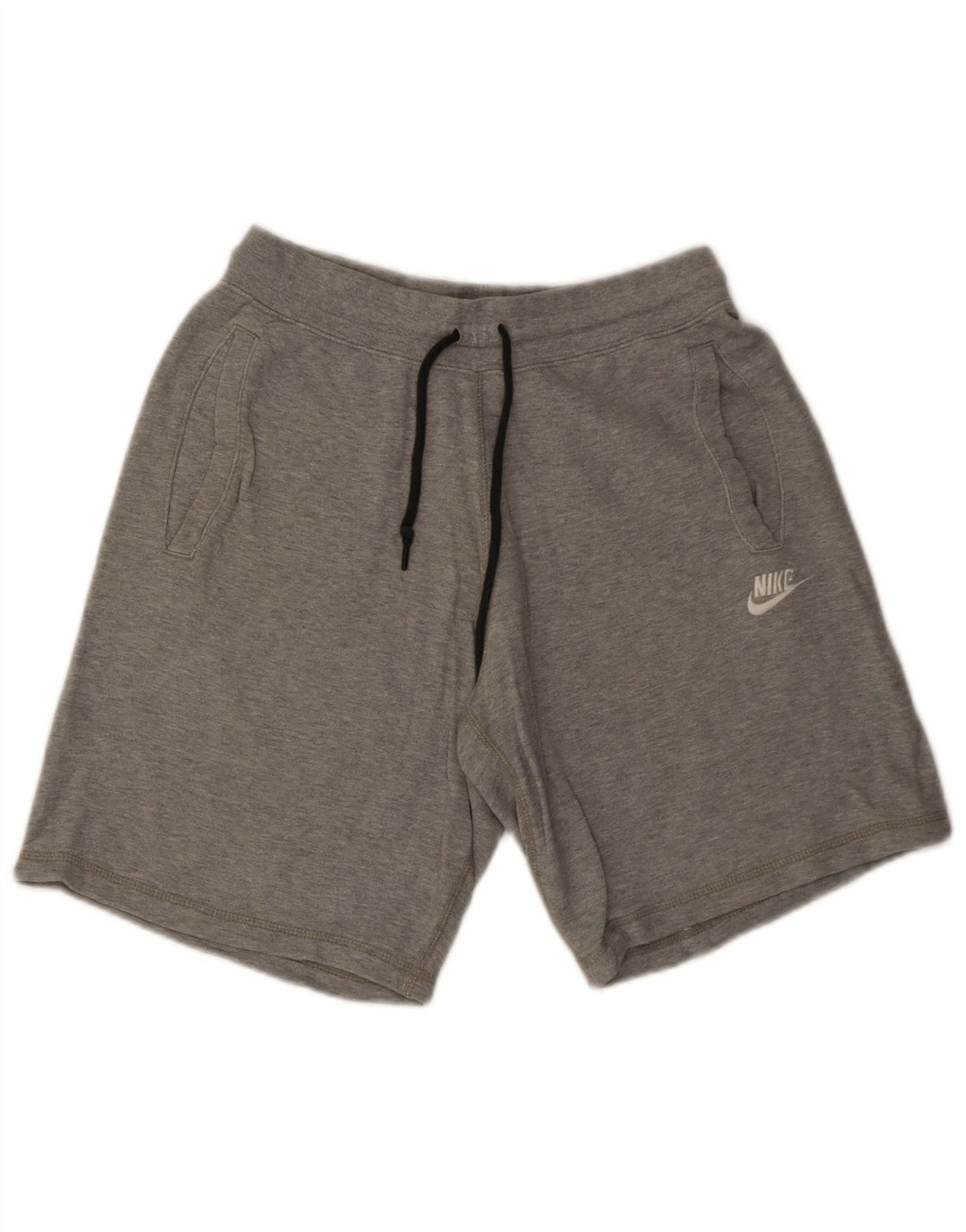 Nike - Pantalones cortos deportivos para hombre, talla pequeña, algodón gris