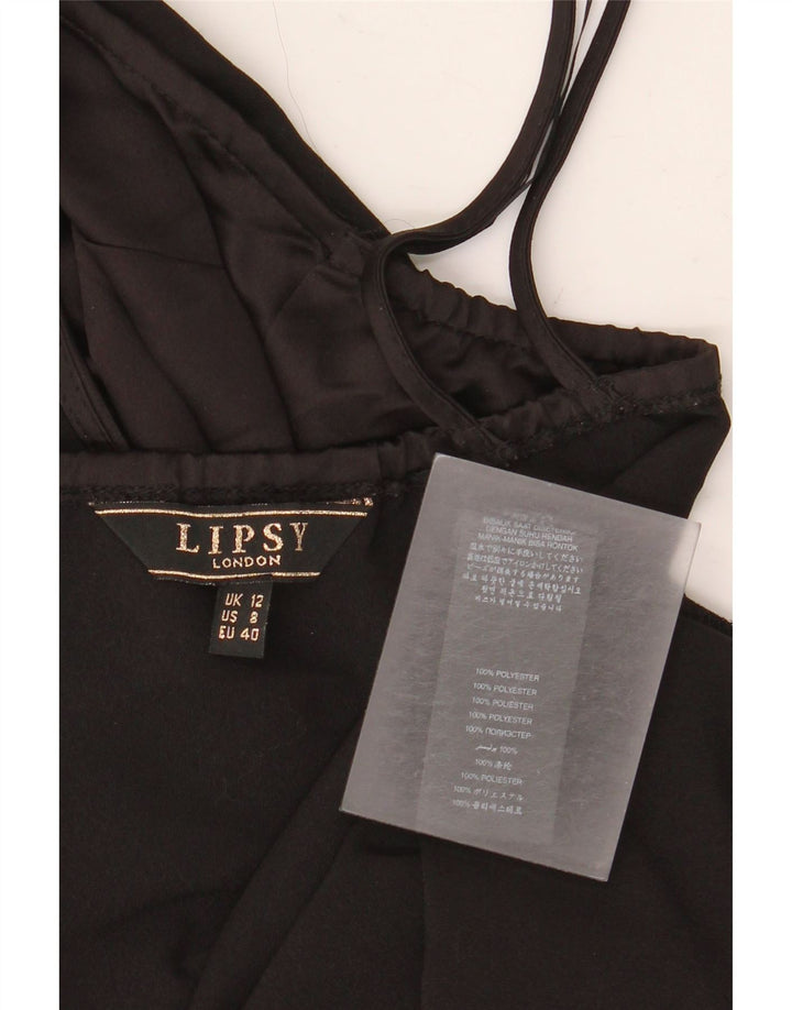 Top corto con cuello halter para mujer de Lipsy UK 40 Mediano Negro Poliéster