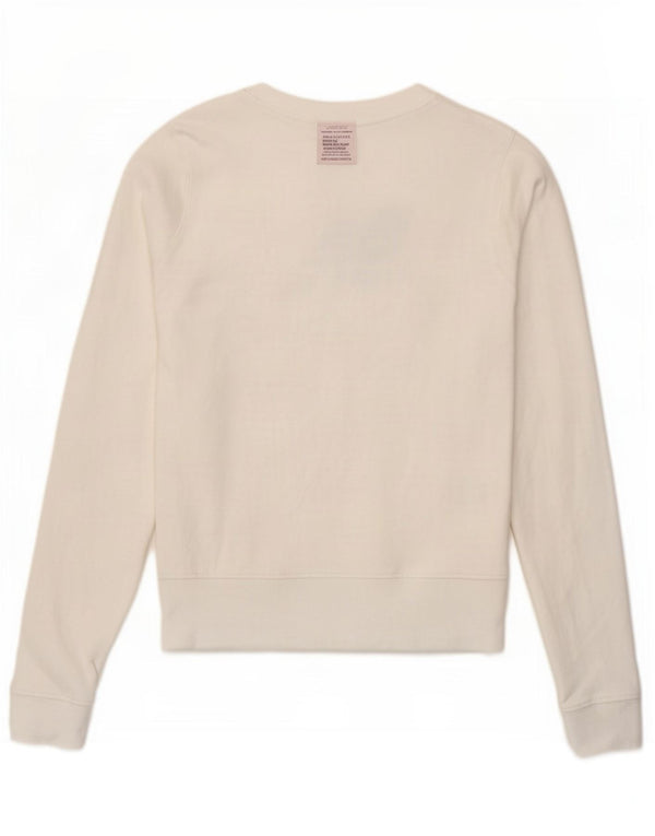 New Balance Sudadera gráfica para mujer Jumper UK 10 Small White Cotton