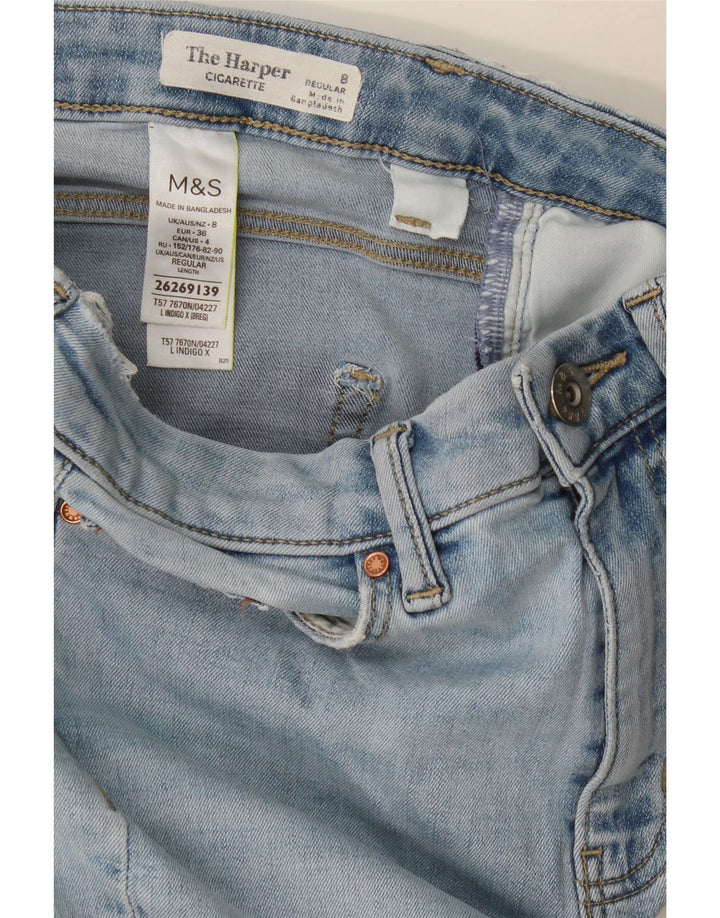 Marks & Spencer Jeans The Harper Slim para Mujer UK 8 Small W26 L26 Azul