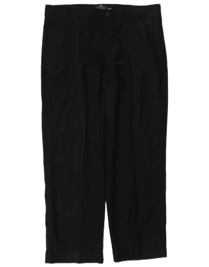 MARKS & SPENCER Pantalones casuales rectos Blue Harbor para hombre W36 L29 Negro