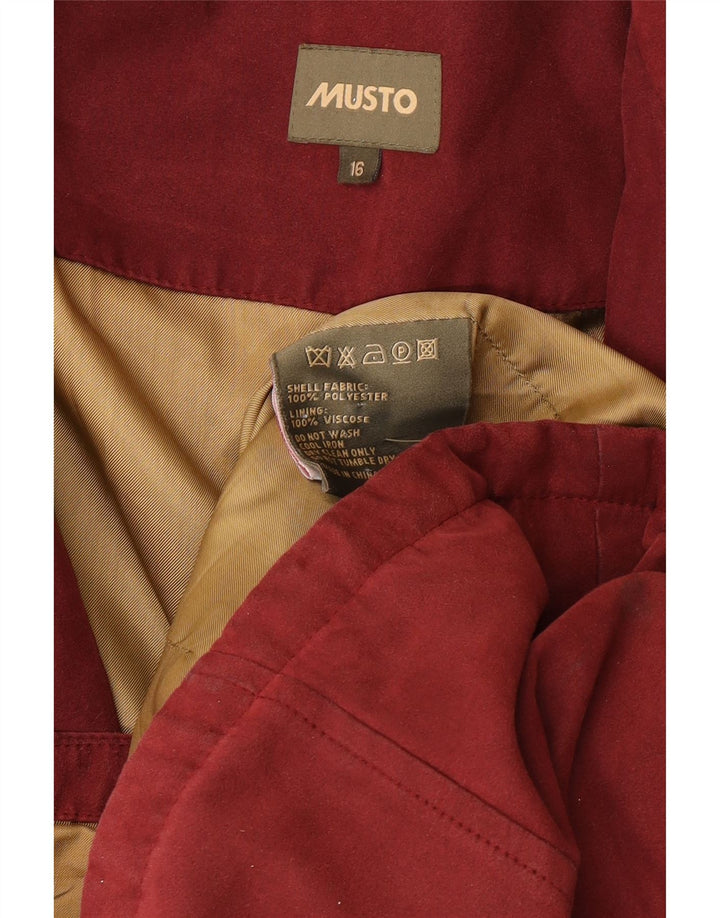 Musto Chaqueta utilitaria para mujer UK 46 Grande Poliéster burdeos