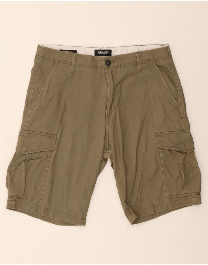 Jack & Jones Hombre Regular Fit Shorts Cargo Medium W32 Algodón Caqui