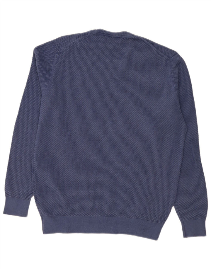 Massimo Dutti Jersey Cuello Redondo Hombre Large Azul Algodón