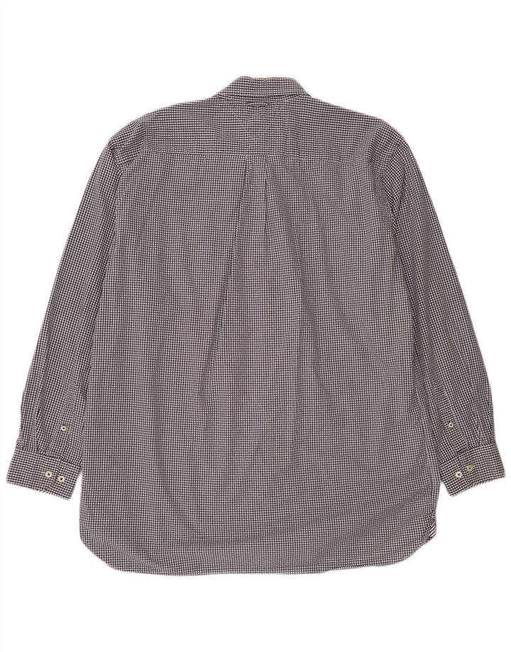 Tommy Hilfiger Camisa para hombre 2XL Algodón a cuadros negro