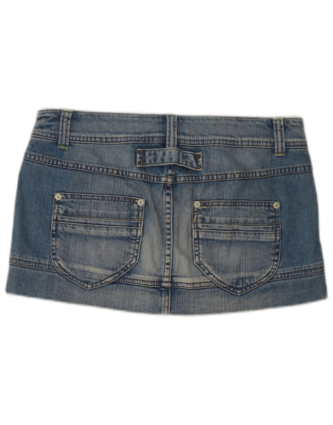 Benetton Minifalda Vaquera IT 42 Medium W32 Azul Algodón