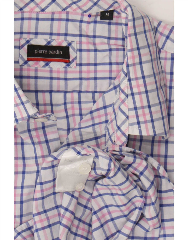 Camisa Pierre Cardin Hombre Algodón Azul Medio A Cuadros