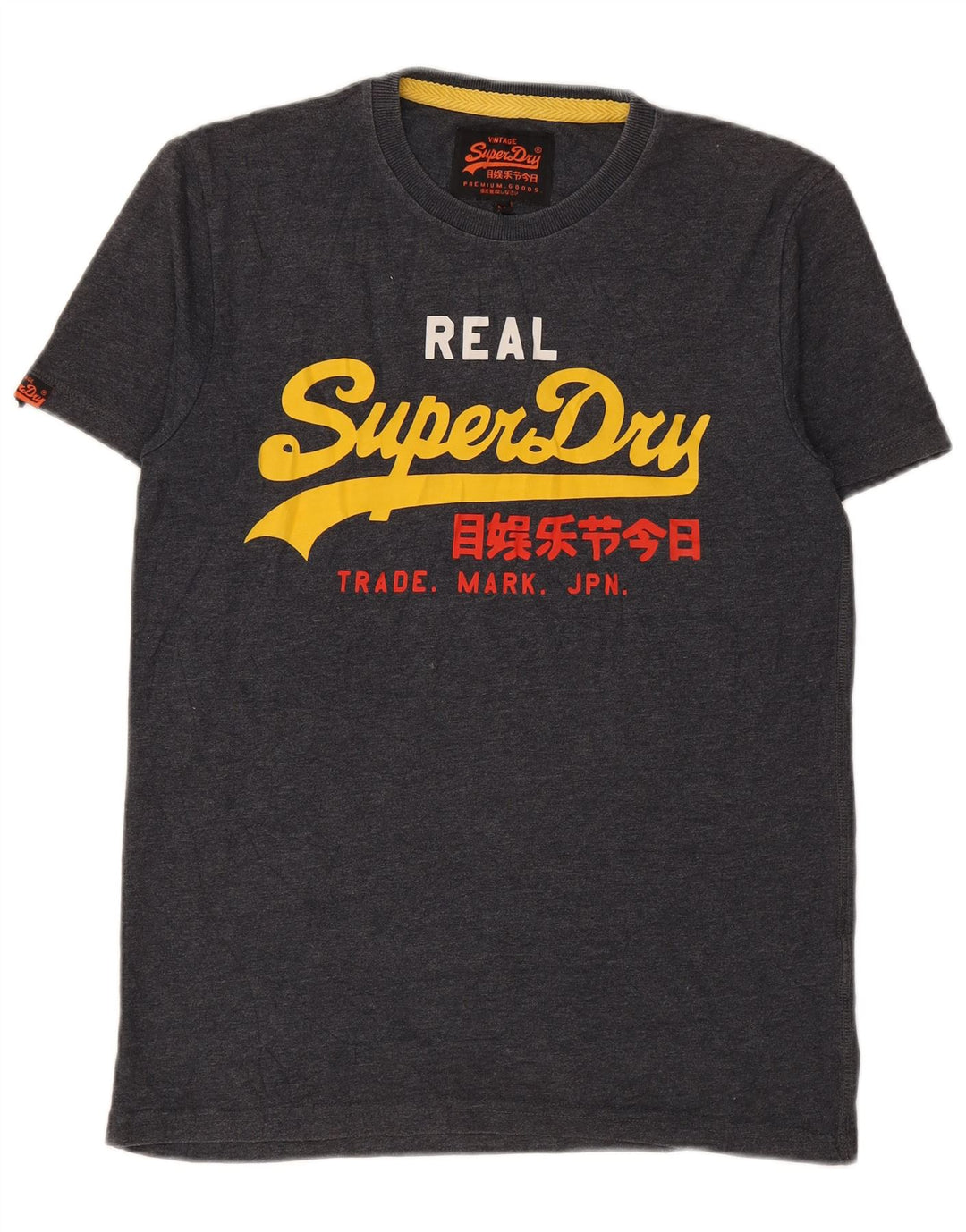 SUPERDRY Camiseta gráfica para hombre Top de algodón gris medio