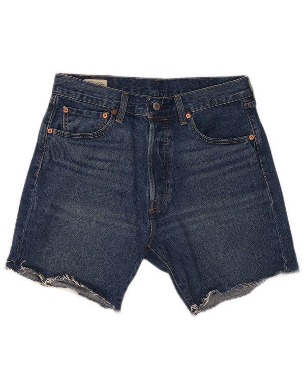 Levi's Mens 501 Shorts De Mezclilla W32 Algodón Azul Medio