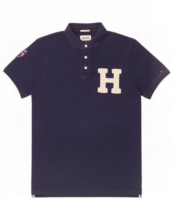 Tommy Hilfiger Polo gráfico para hombre de algodón azul marino mediano
