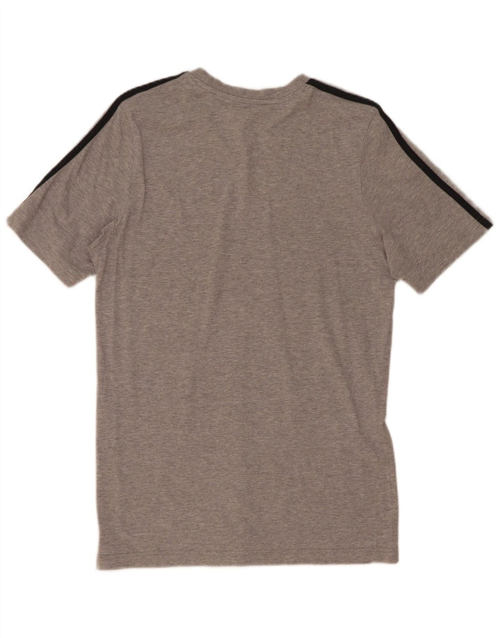 Adidas Hombre Camiseta Top Small Gris Rayas
