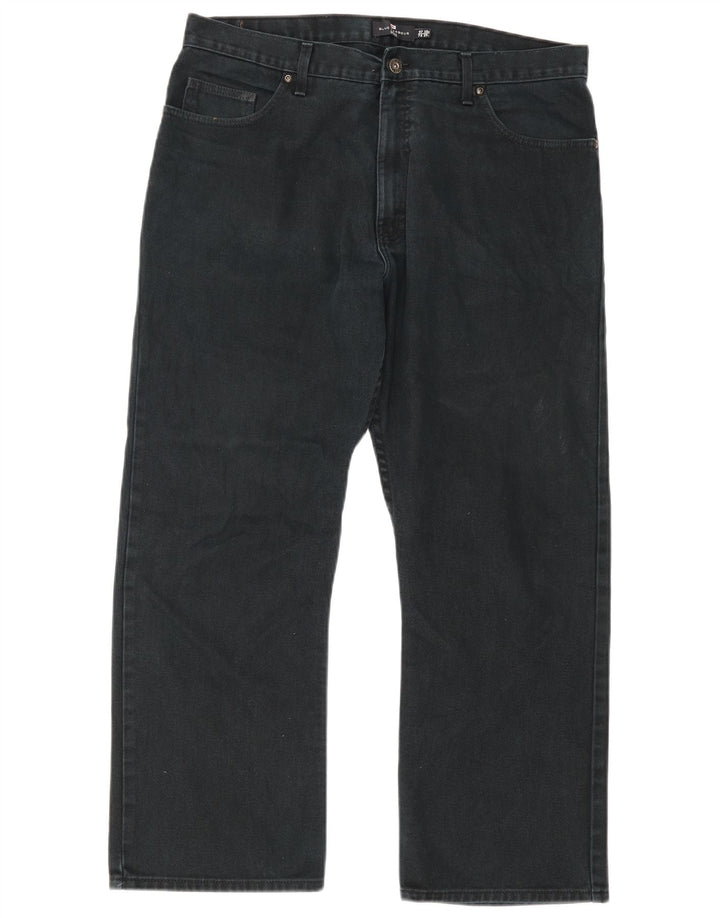 Marks & Spencer Vaqueros rectos azules Harbor para hombre W38 L29 Algodón negro