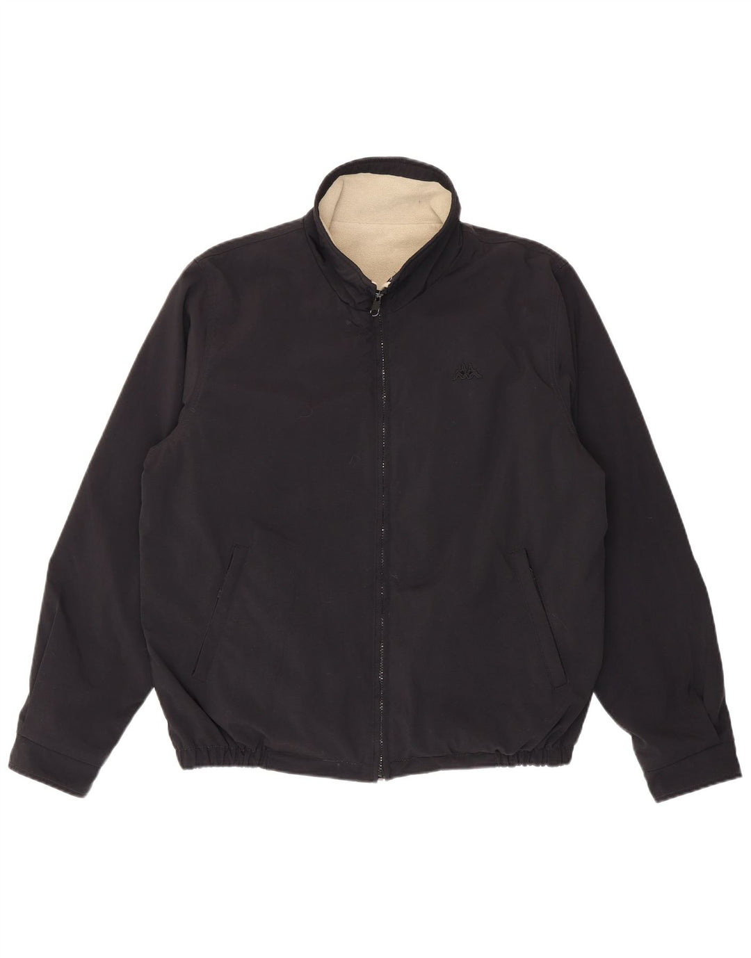 Kappa Chaqueta Bomber para Hombre UK 40 Large Nylon Negro