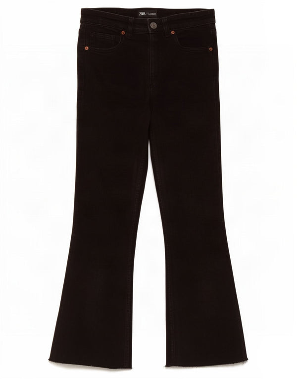 Zara Jeans Acampanados Mujer EU 36 XS W26 L26 Algodón Negro