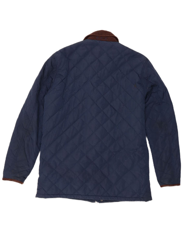 Crew Clothing Chaqueta acolchada para hombre UK 38 Medium Azul marino Colorblock