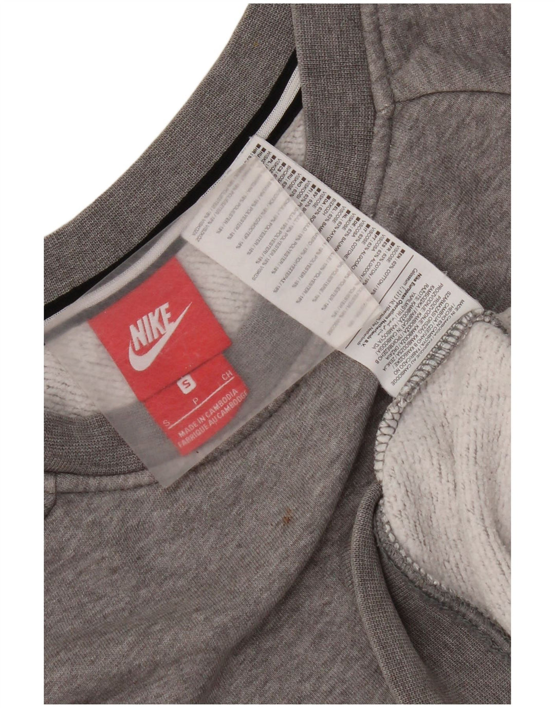Nike - Sudadera extragrande para mujer, talla 10, algodón gris pequeño