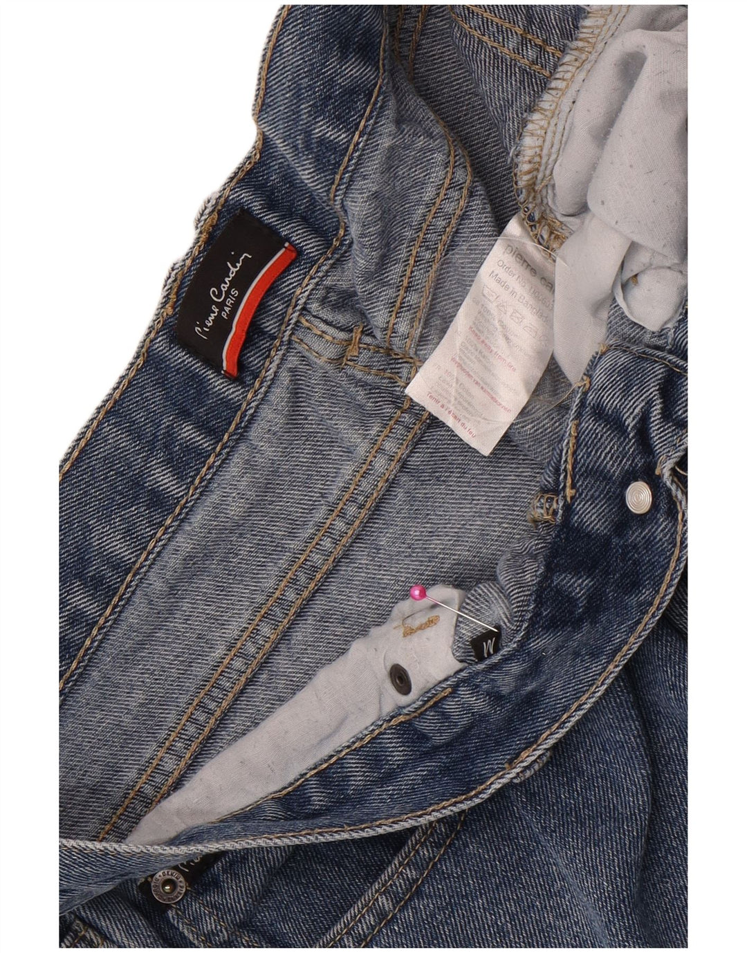 Pantalones Cortos De Mezclilla Para Hombre Pierre Cardin Medio W32 Algodón Azul