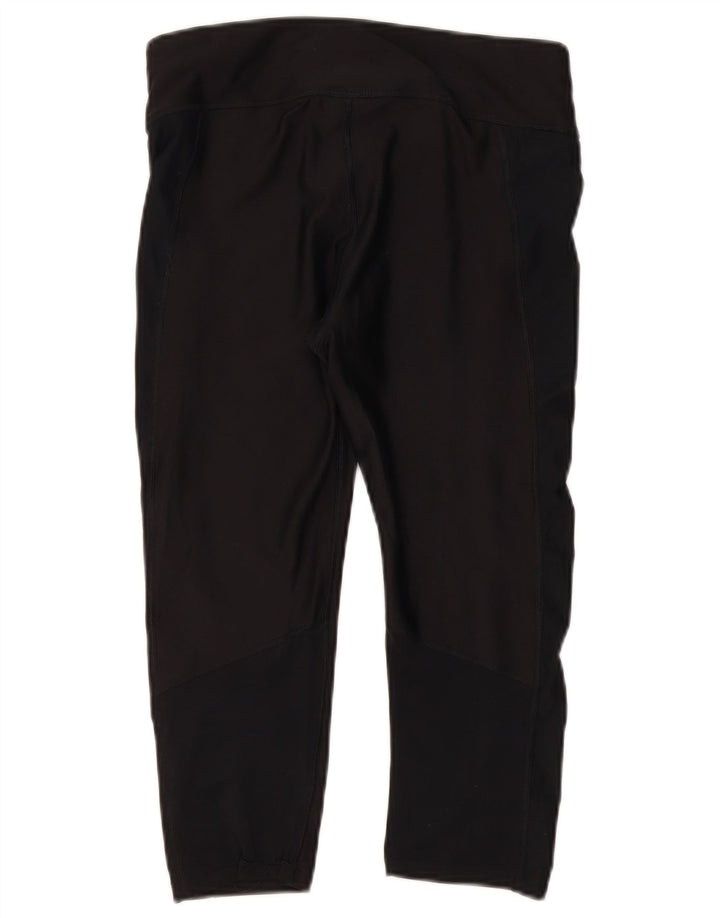 Under Armour Leggings Capri Heat Gear para Mujer UK 12 Mediano Negro Poliéster
