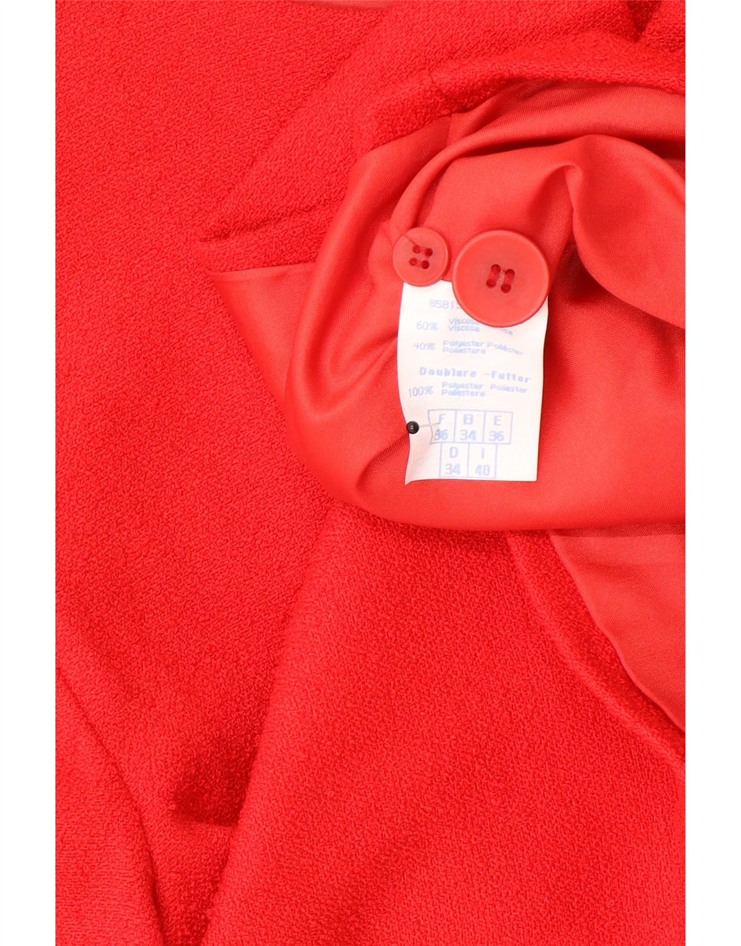 Pimkie Chaqueta tipo blazer corta de 4 botones para mujer EU 36 Small Viscosa roja