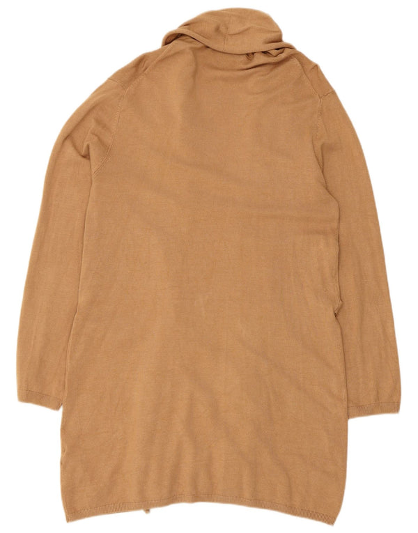 Zara - Cárdigan largo para mujer, talla 40, talla grande, viscosa beige