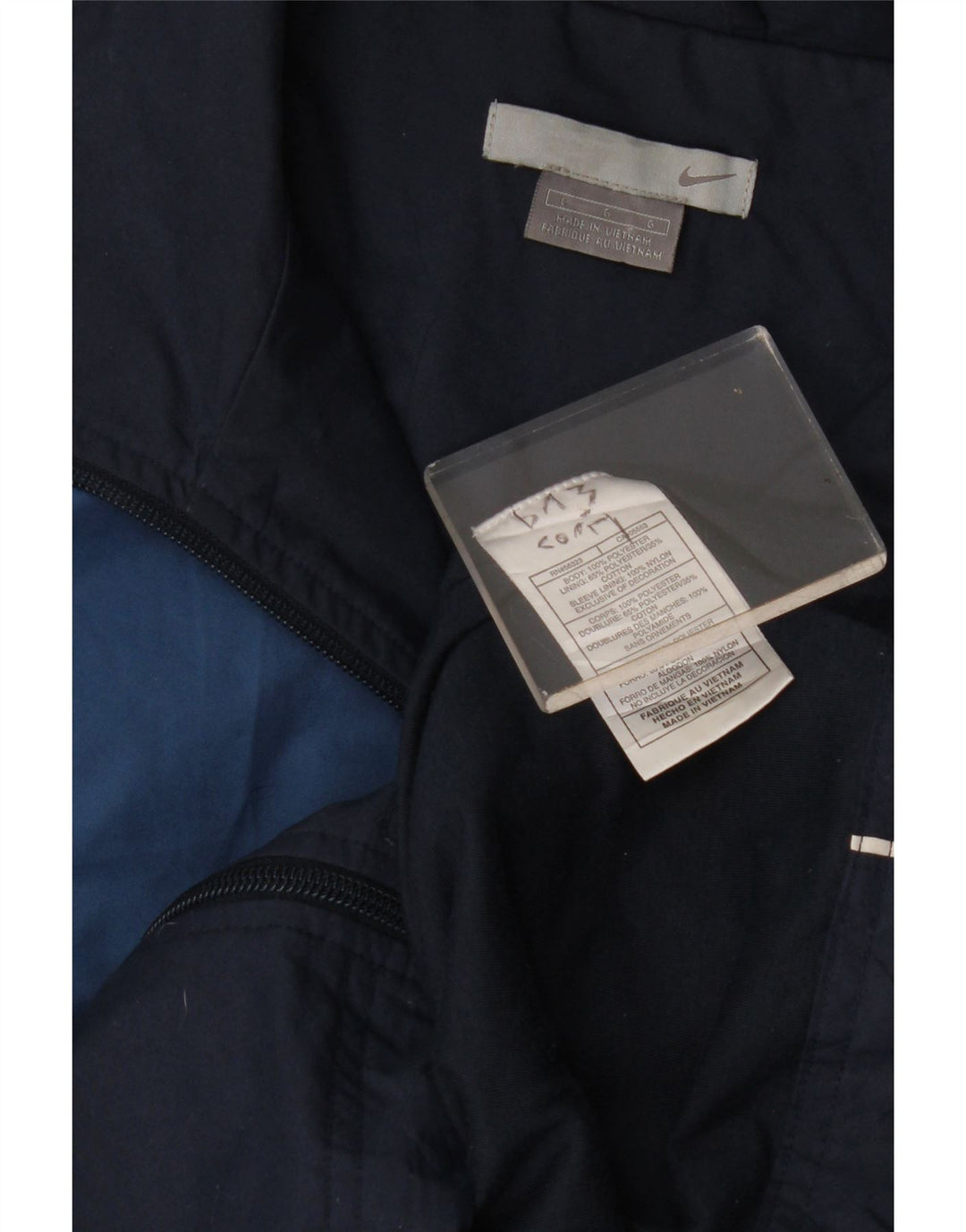 Nike Chaqueta de chándal para hombre, talla grande, nailon color block azul