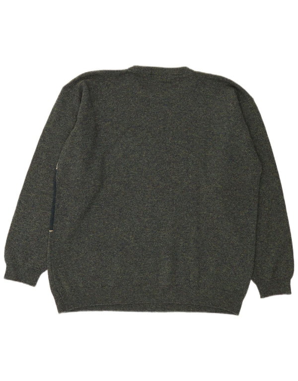 Marks & Spencer Jersey De Cuello Redondo Para Hombre Color Block Verde Grande